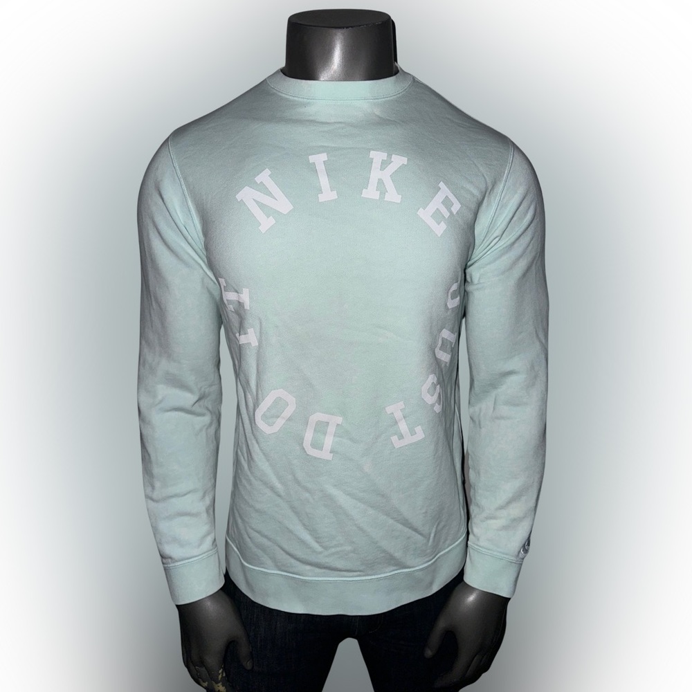 Nike Men’s Large Crewneck Sweatshirt Pullover Acid Wash Tie Dye Blue AR2929-357